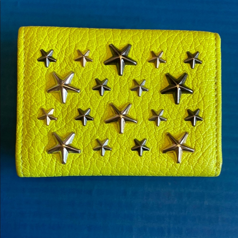 Jimmy Choo Yellow Wallet with Star Accents - Picture 8 of 12